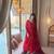 Red brocade silk blend  party wear embroidery sharara suit set