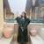 Green brocade silk blend  party wear embroidery sharara suit set