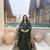 Green brocade silk blend  party wear embroidery sharara suit set