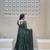 Green brocade silk blend  party wear embroidery sharara suit set