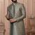 Mendi green color open indowestern for men 