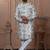 White navabi style indowestern for men 