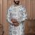 White navabi style indowestern for men 
