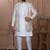Off white color open indowestern for men 
