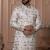 off white embroidery indowestern for men 
