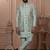 Pastel pista color open indowestern for men 