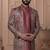 Pastel rust color open indowestern for men 