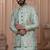 Pastel pista color open indowestern for men 