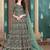 Dark-green embroidered georgette salwar kameez