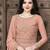 Dark peach crystals faux georgette salwar kameez