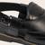 Vastramay men's black patent synthetic buckle ethnic shoes with brass-toned chunky embellishments