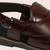 Vastramay men synthetic patent square toe buckle shoes - chocolate brown