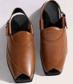 Vastramay men synthetic patent square toe buckle shoes - coffee