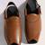 Vastramay men synthetic patent square toe buckle shoes - coffee