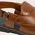 Vastramay men synthetic patent square toe buckle shoes - coffee