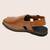 Vastramay men synthetic patent square toe buckle shoes - coffee
