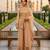 Beige net embroidered palazzo set
