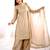 Beige silk blend embroidered palazzo set