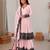 Pink faux georgette embroidered palazzo set