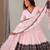 Pink faux georgette embroidered palazzo set