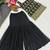 Black faux georgette embroidered palazzo set