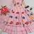 Pink georgette embroidered flared gown set