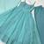 Blue silk blend plain anarkali set