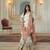 White faux georgette embroidered sharara set
