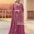 Pink silk blend embroidered palazzo set