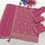 Pink silk blend embroidered palazzo set