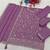 Purple silk blend embroidered palazzo set