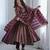 Plum viscose weaved flared gown set