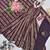 Plum viscose weaved flared gown set