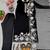Black faux georgette embroidered kurta set