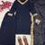 Navy-blue georgette printed palazzo set