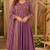 Lavender silk blend embroidered anarkali set