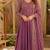 Lavender silk blend embroidered anarkali set