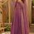 Lavender silk blend embroidered anarkali set
