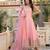 Pink crepe moti anarkali set