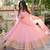 Pink crepe moti anarkali set