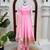 Pink crepe moti anarkali set