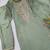 Green silk blend embroidered kurta set