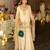 White silk blend embroidered palazzo set