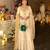 White silk blend embroidered palazzo set
