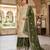 Beige silk blend embroidered palazzo set