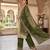 Beige silk blend embroidered palazzo set