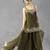 Green designer chartin embroidered salwar suit with dupatta