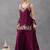 Purple designer chartin embroidered salwar suit with dupatta