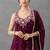 Purple designer chartin embroidered salwar suit with dupatta