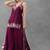 Purple designer chartin embroidered salwar suit with dupatta